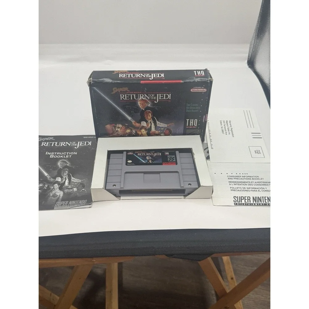 Super Star Wars Return of the Jedi SNES Complete CIB Box Manual Tested